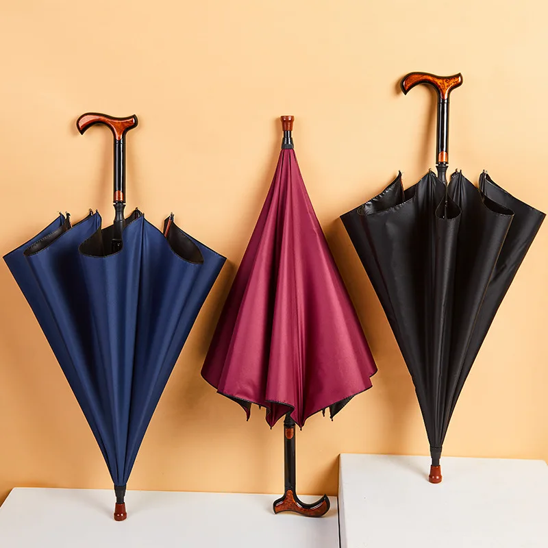 

A Dual-use Umbrella Sunshade Gift Umbrella Can Be Separated Long Handle Umbrella Mountaineering Elderly Umbrella Walking