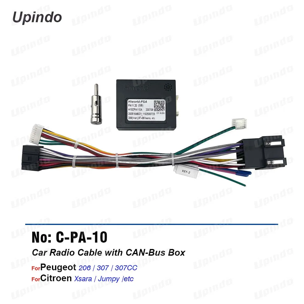 

Car Radio Cable with CANBus For Peugeot 206 307 Citroen Xsara Jumpy Power Wiring Harness Aftermarket Stereo Installation Adapter