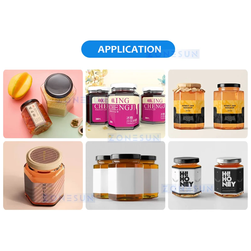 ZONESUN Automatic Label Applicator Polygon Bottle Labeling Machine Irregular Container Packaging Sticker Dispenser ZS-TB550V