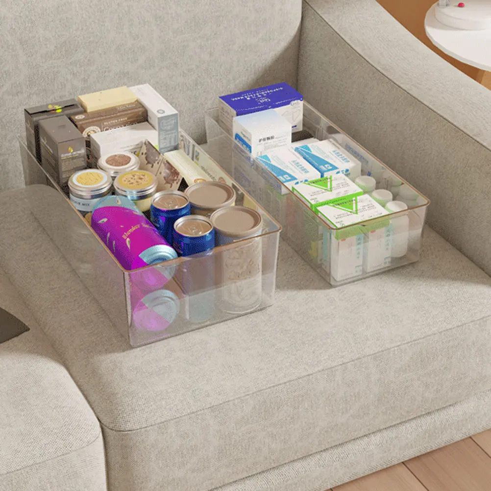 

Transparent Storage Box Large Capacity Pet Desktop Organizer Sundries Holder Useful Plastic Storage Case for Home