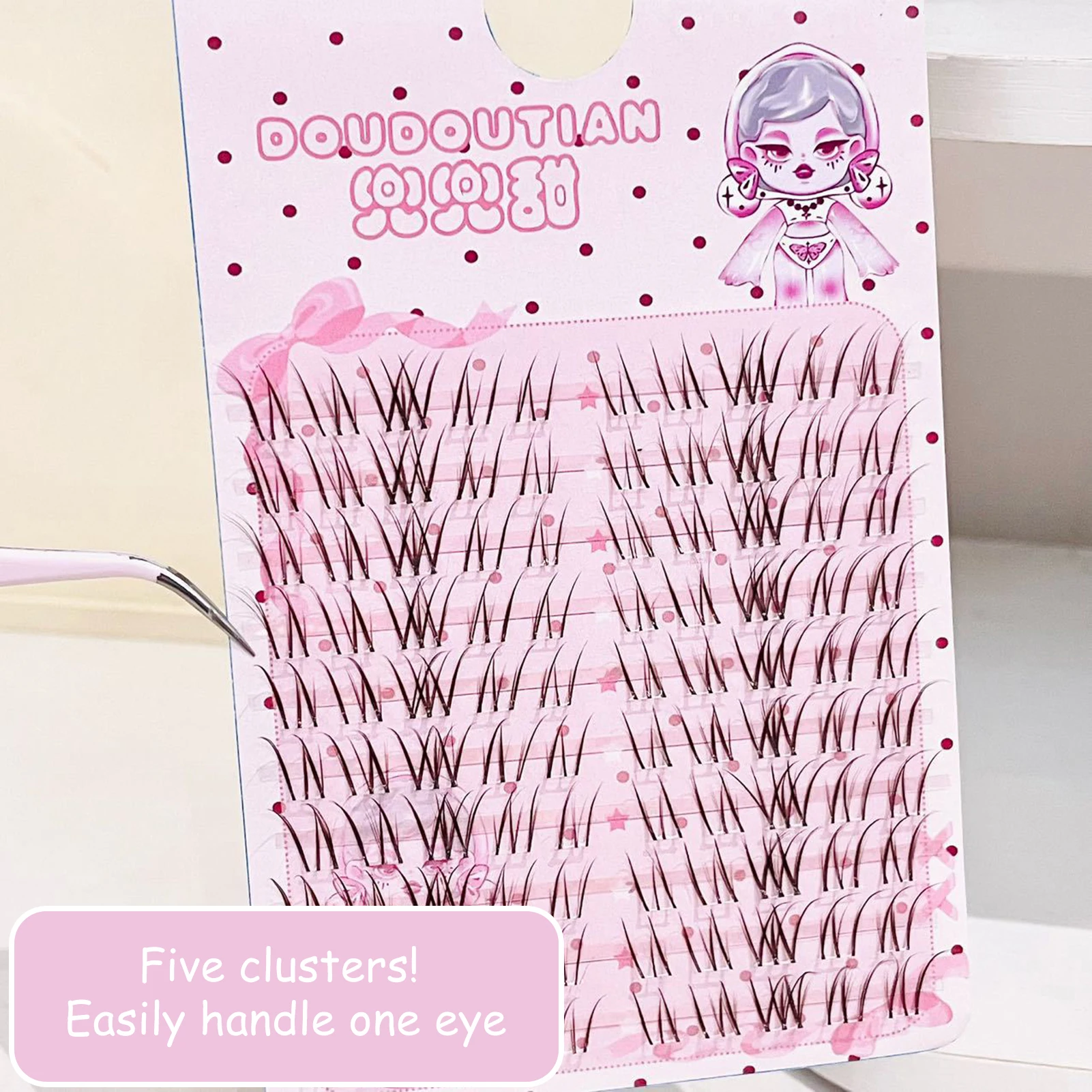 3/10 行スイートブラウンつけまつげナチュラルウィスピーふわふわエアマンガ韓国スタイルつけまつげエクステンション完璧なアイメイク