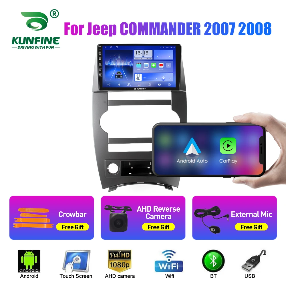 Car Radio For Jeep COMMANDER 07-08  2Din Android Octa Core Car Stereo DVD GPS Navigation Player Multimedia Android Auto Carplay