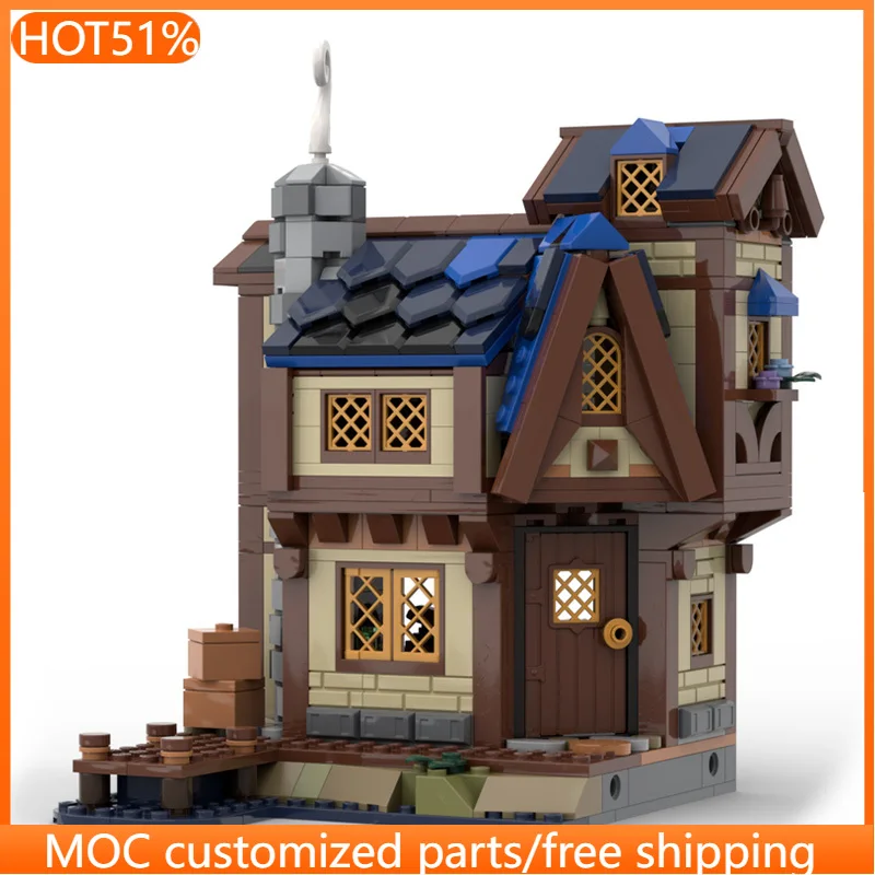 618 PCS City Street Upgraded Pub For21348 Dragon Tale MOC Customize Modular Building Block Model Popular DIY Assembly Toy Gift