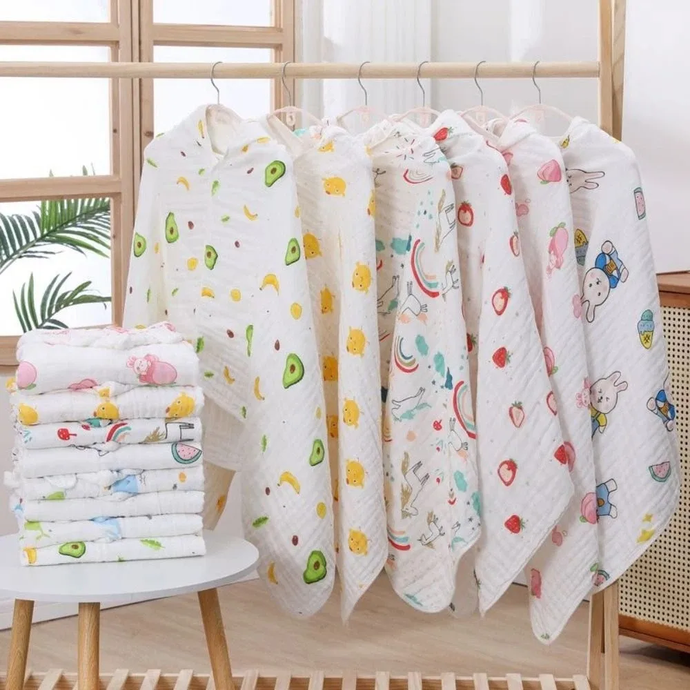 

Large Cotton Hooded Cape Towels Cute Rabbit Cartoon Blanket Wrap Absorbent Soft Sleepwear Bathrobe Beach