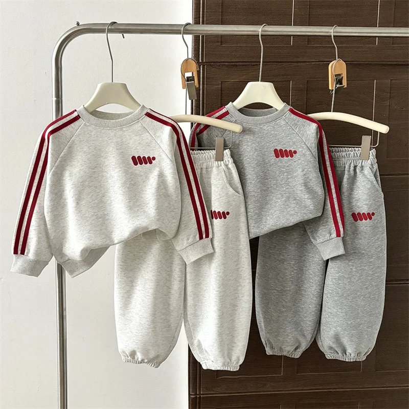 

Children's Autumn Sets Boys Top Suit Girls Casual Sweatshirt Sweatpants 2Pcs New Fashion Loose Outfits Kids Spring Clothes