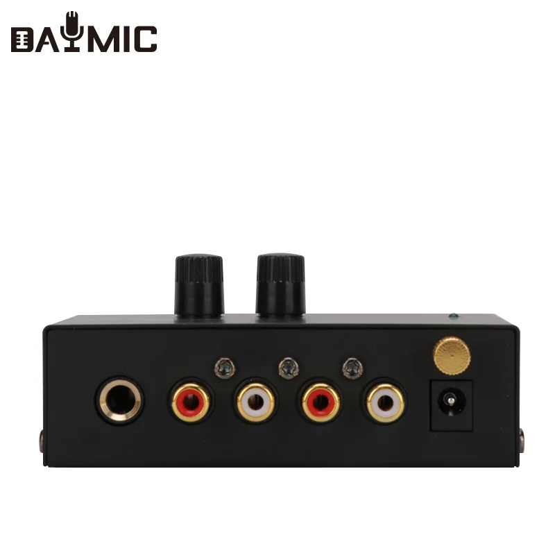 Professional Phone Preamplifier Volume Controles 1/4 Polegada TRS Interfaces com RCA Input & Output Music System