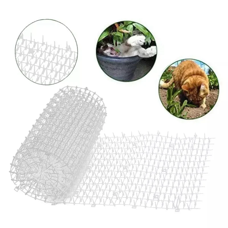 ABXD 6X Household Garden Cat Scat Mat Prickle Strip Anti Cat Dog Repellent Deterrent Spike Mat Garden Flower Plant Protector