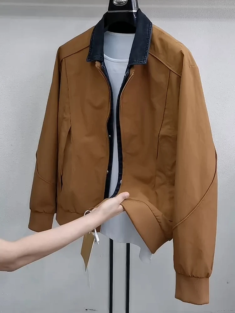 

Spring Autumn Men's Fashion Casual Stand Collar Jacket New Arrival Trendy All-Match High-End Business Style Handsome Coat
