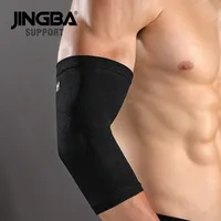JINGBA Elastic Arm Sleeve for Sports, Breathable Elbow Support Compression Brace Protector, Ideal for Various Sports