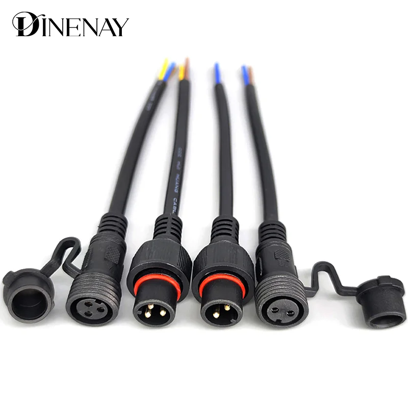 2/3/4/5/6/7/8-контактная промышленная вилка «папа» и «мама», круглый разъем питания, водонепроницаемая розетка с пылезащитной крышкой