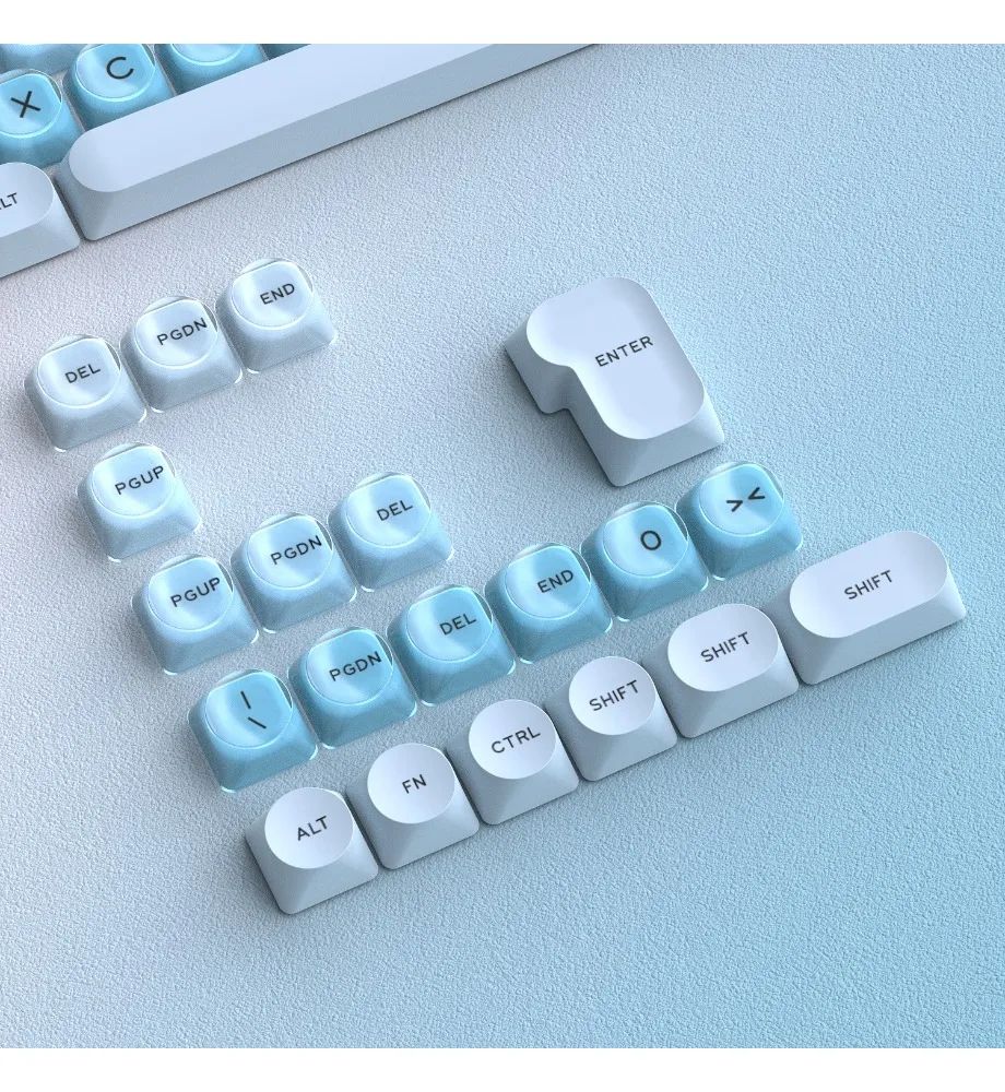 Keycap foundation blue keycap 128 key XDA high PC transparent printing UV small full set of two-color trend