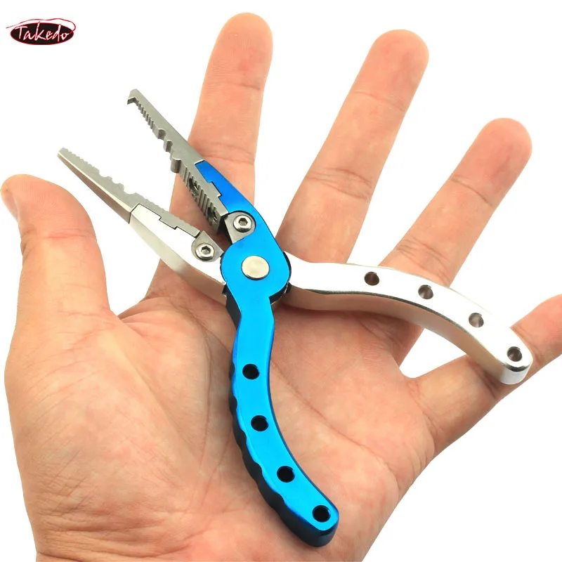 TAKEDO MY15 13CM Aluminium Alloy Multifunctional Fishing Pliers Decoupling Device Cut Fishing Line Fishing Tool All For Fishing