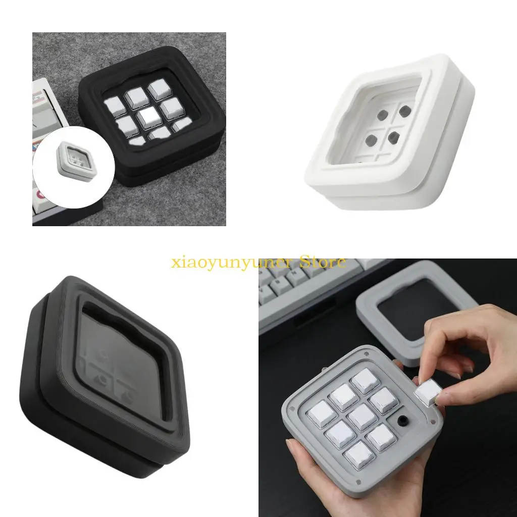 P9JB Clear 9 Slot Keycap Organizers With Dust Resistant Cover For Switches Enthusiasts