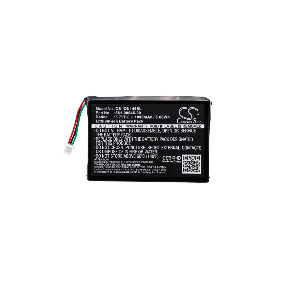 

Cameron Sino 3.70V 1800mAh / 6.66Wh GPS Navigator Battery For Garmin 361-00045-00 361-00045-20 Nuvi 1490TV 2585TV GDL 39 GDL-39D