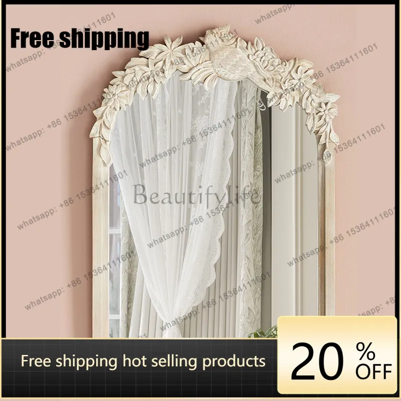 LD American retro style bathroom washtable mirror bedroom dresser makeup mirror