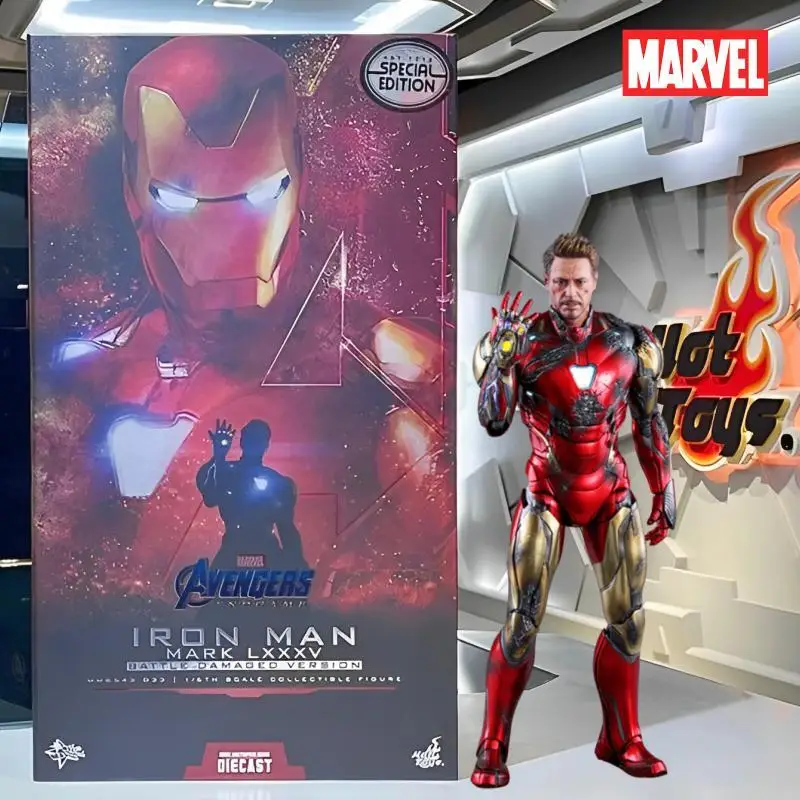 Original Hot Toys Marvel Avg4 Avengers: Endgame Iron Man Mk85 Battle Damaged Edition 1/6 Anime Action Figure Model Gift Toys