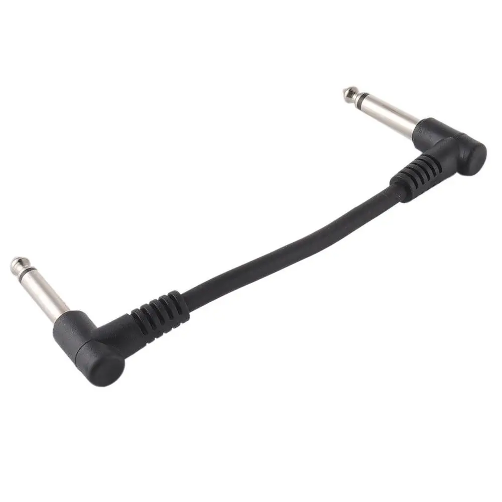 Leads Universal Right Angle Audio Connector Connect Normal 2 Plugs Patch Cable Guitar Pedal Cable Effect Pedal Instrument
