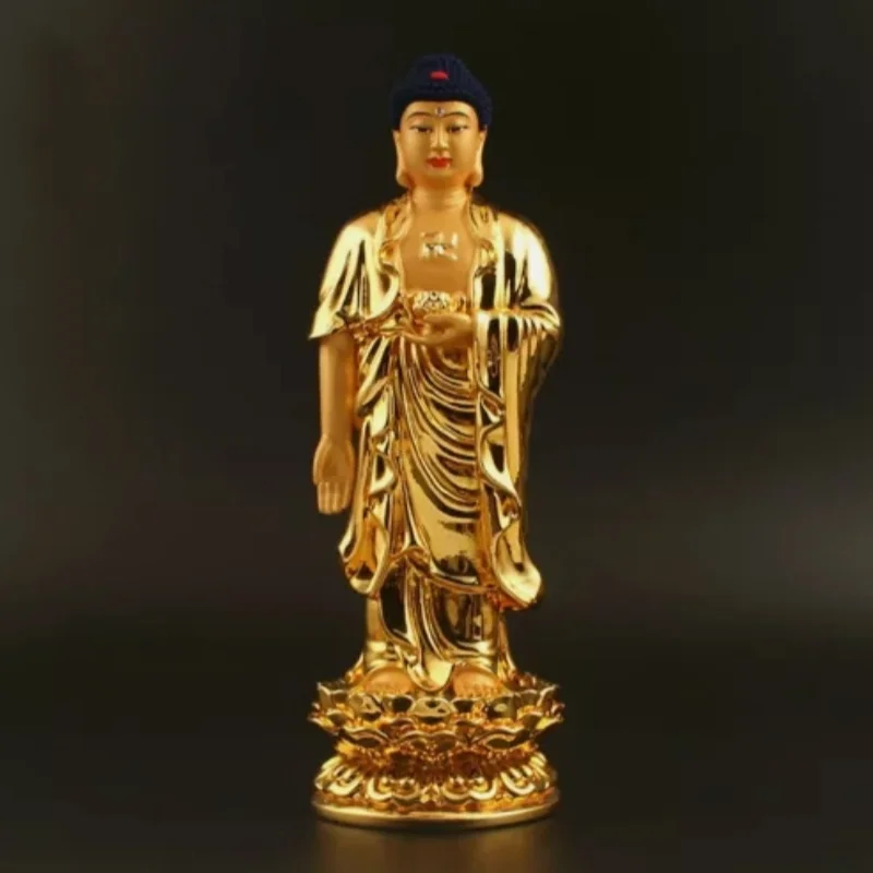 

7,9 "Китайская подставка Амитабхи Татхагата, статуя Будды, тибетский буддизм, смола, позолота