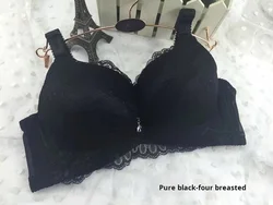 Thickened and extra thick 6CM specialized gathering bra without steel ring, extra thick bra with extra breasts, sexy lingerie