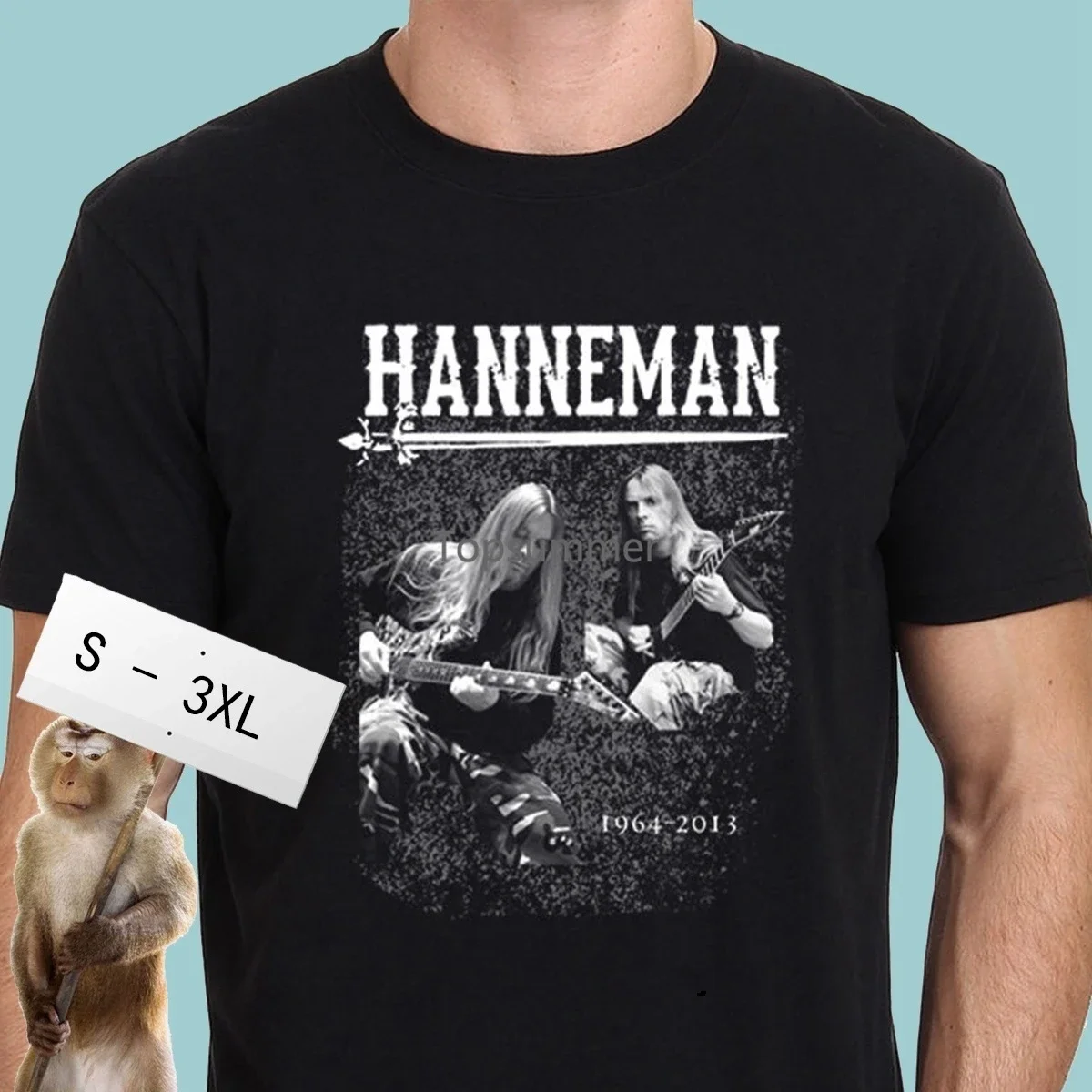 

Men T Shirt Slayer - Jeff Hanneman Special Collection Tees Crew Neck Black Tops To 4Xl Women