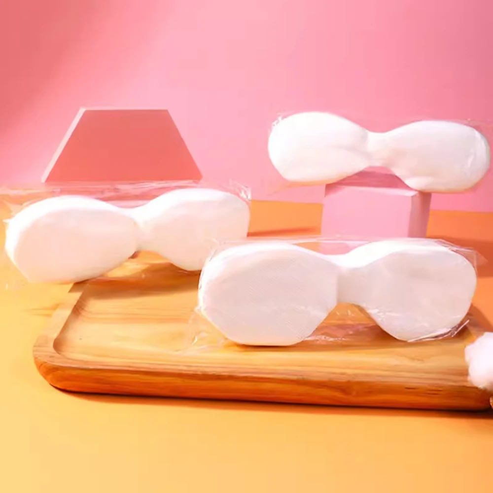 100 قطعة/الحقيبة قناع عين يستخدم مرة واحدة ورقة DIY بها بنفسك الطبيعية سامسونج القطن العين ورقة النساء سبا العين يغطي أدوات العناية ببشرة الوجه