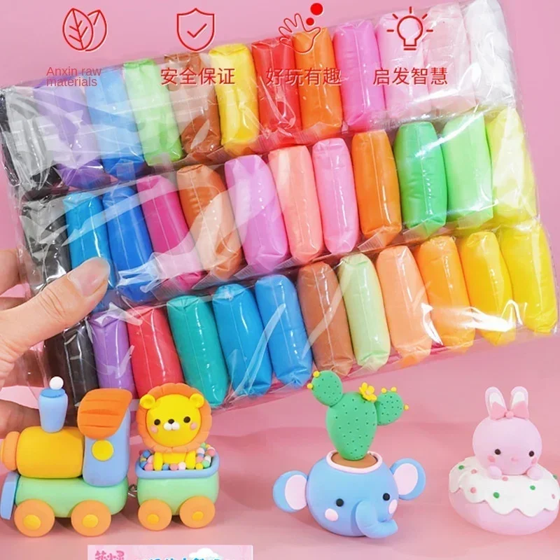 36 Color Clay Air-dried Clay Set, Ultra Light Plastic Clay with Carving Tools, DIY Crafts Gifts for Friends DIY for Children