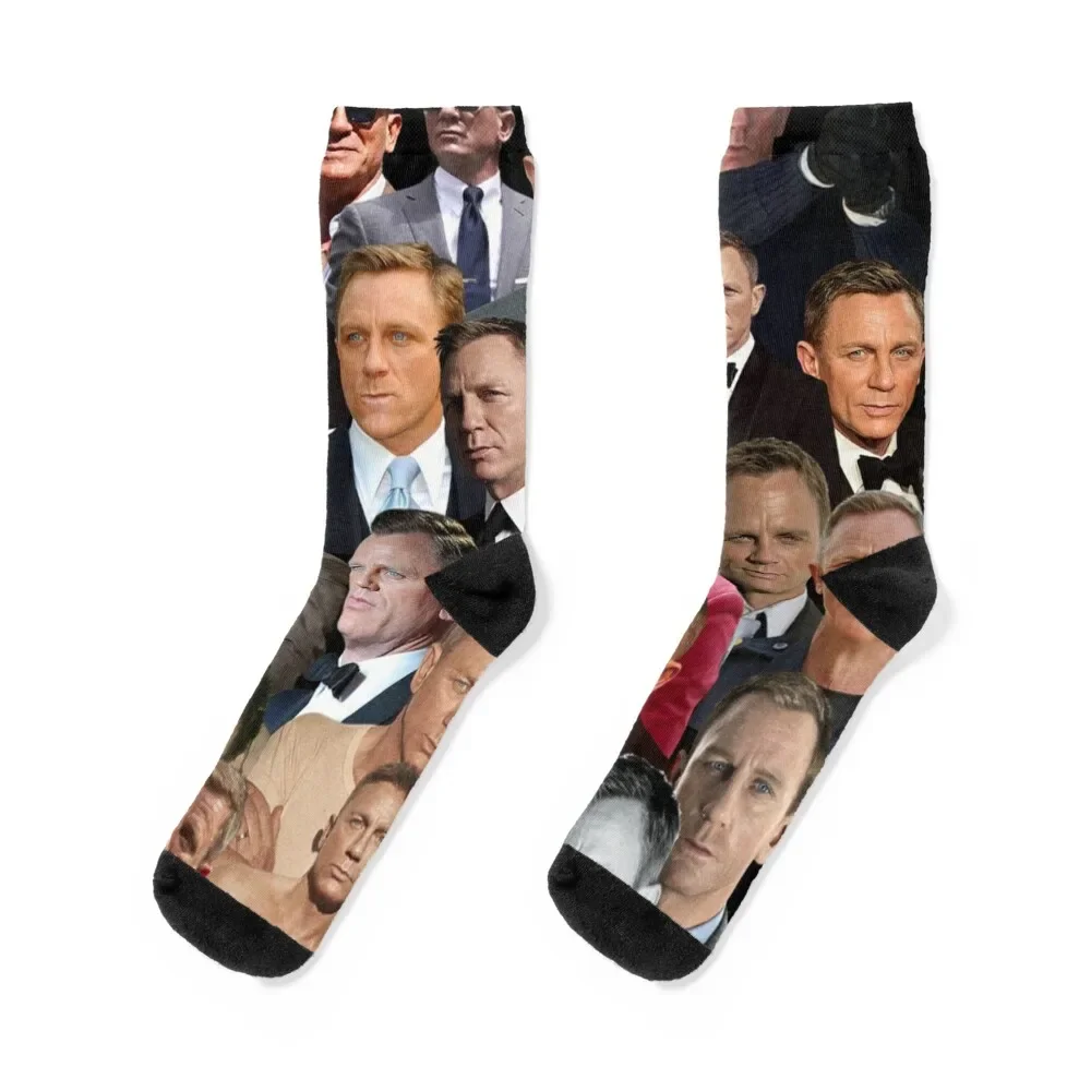 daniel craig photo collage Socks japanese fashion Climbing Men Socks Women's