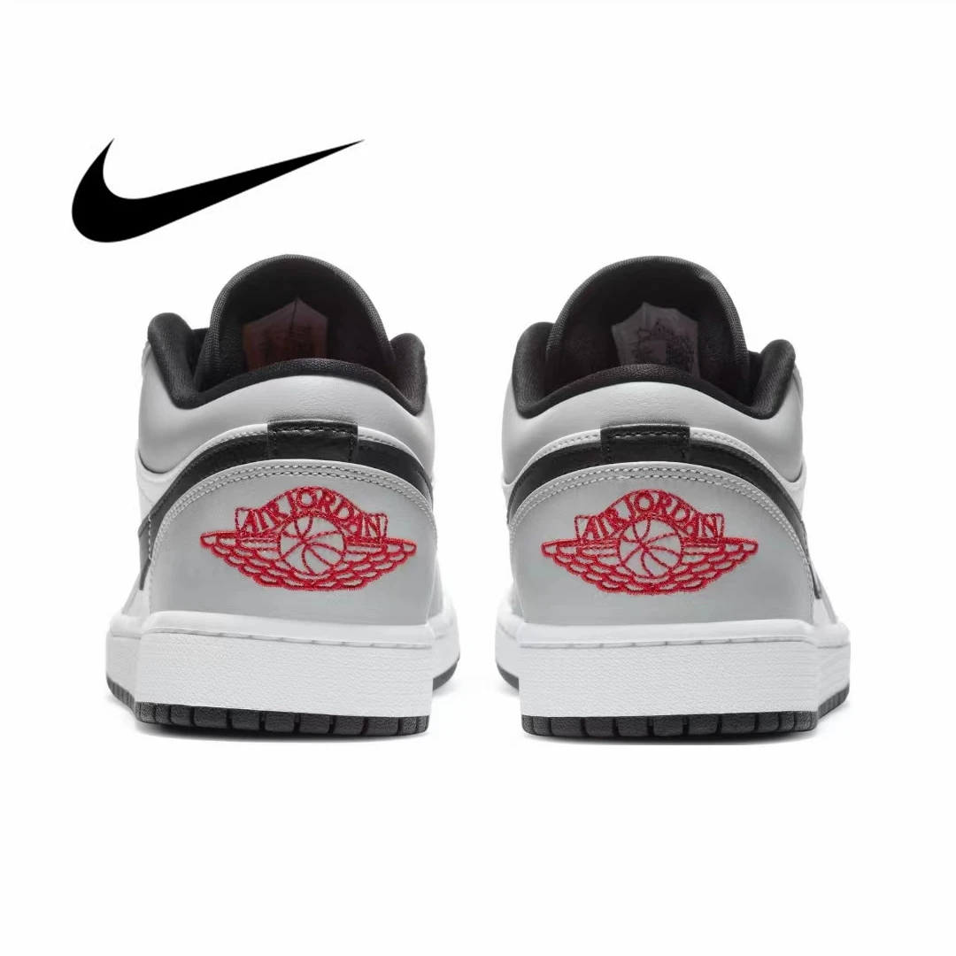 Nike Air Jordan 1 Retro low Light Smoke Grey basketball shoes Men\'s and women\'s fashion outdoor recreational sports shoes