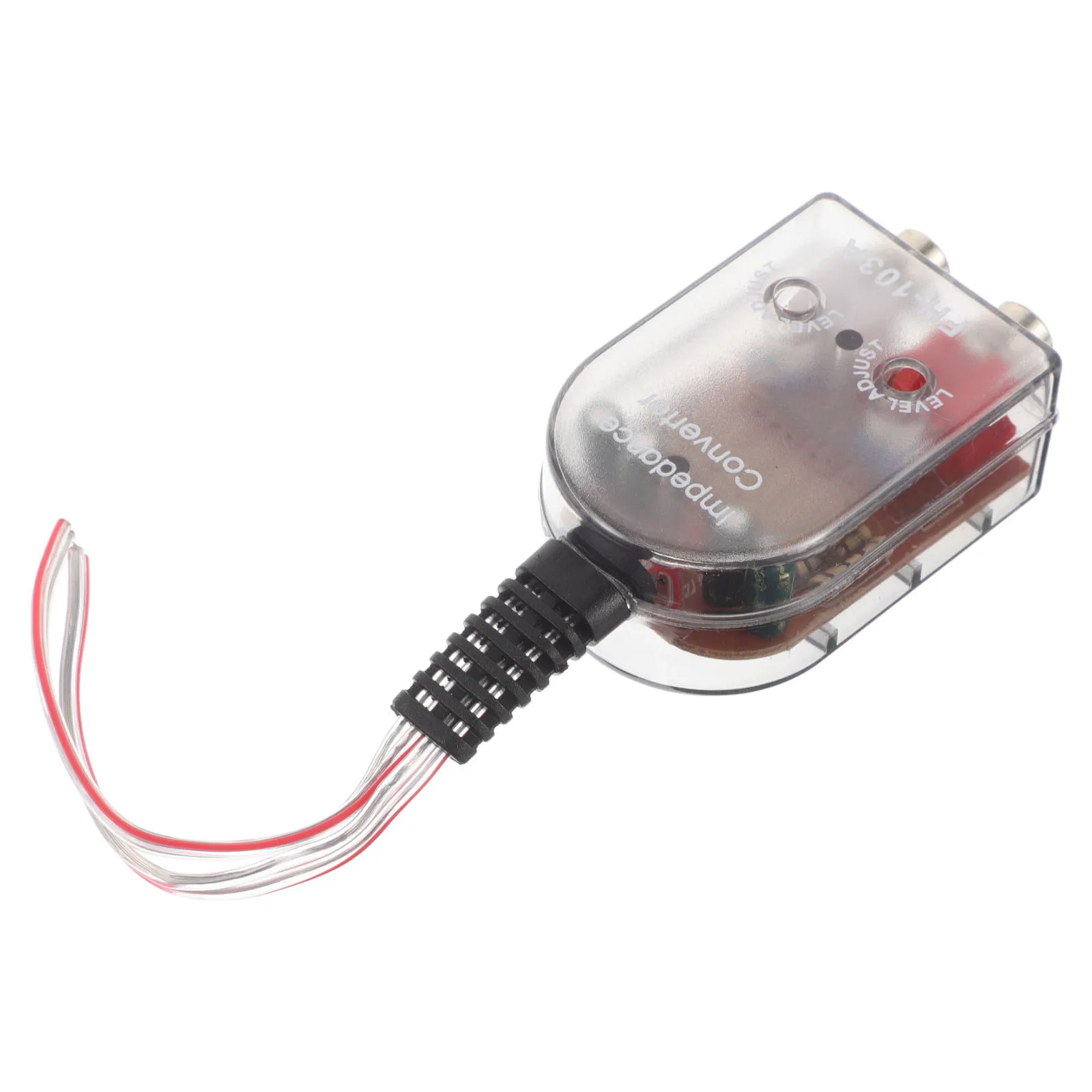 

High To Low Adjustable Car Stereo Audio Transparent Shell Vehicle High Frequency Output Impedance Adapter For Truck Rca