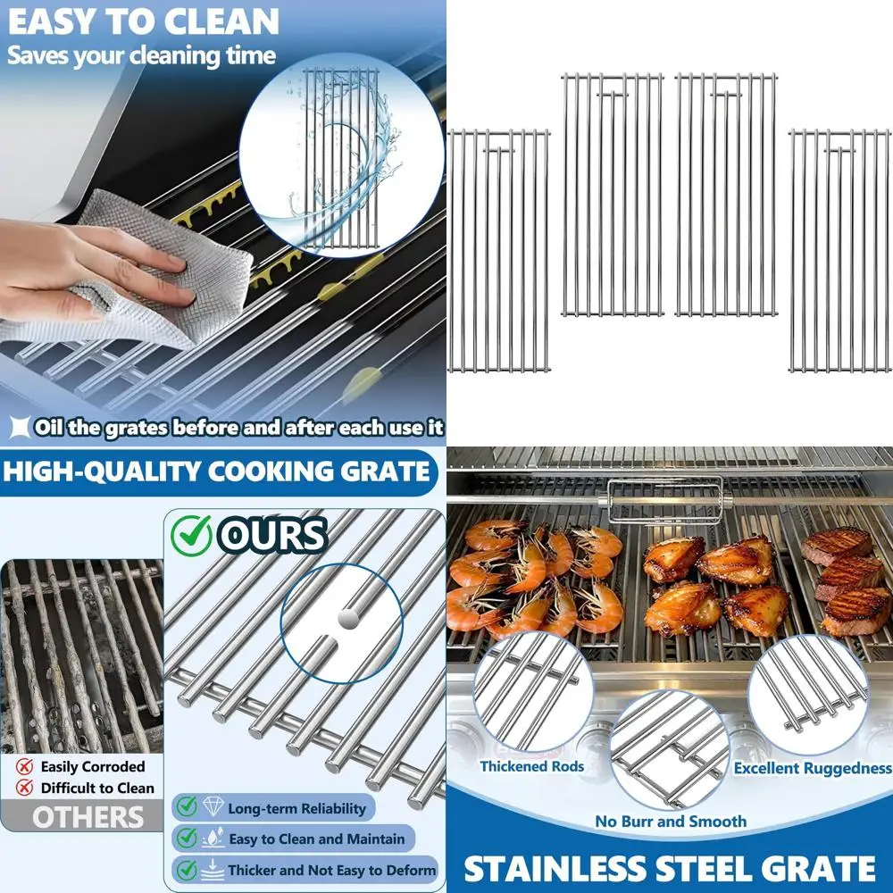 

Bull Angus 4-Burner Grill Replacement Cooking Grates for Models 47628CE, 47629CE, 69008, 69009, 26038, 26039, Lion 75000
