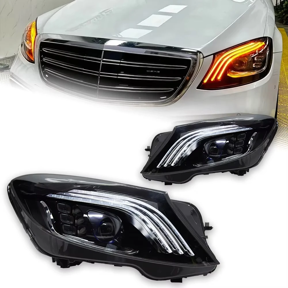 Auto LED Headlight Projector Lens for  S-Class W222 W223 S350 2013-2020 Dynamic Signal Head Lamp Drl Automotive