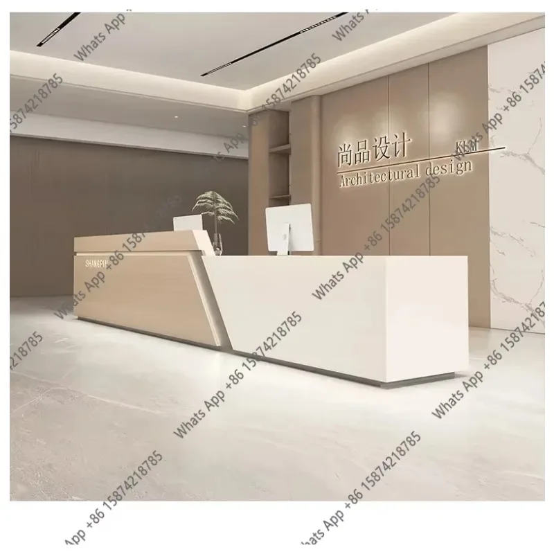 Sm European Box Store Administrator Stand Reception Cosmetics Showcase Front Retail Checkout Design Bureau Postmodern Furnitu