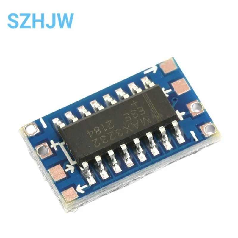 10PCS/LOT Mini RS232 MAX3232 Level To TTL Level Board 120kbps Converter Adaptor Module Serial Converter Board