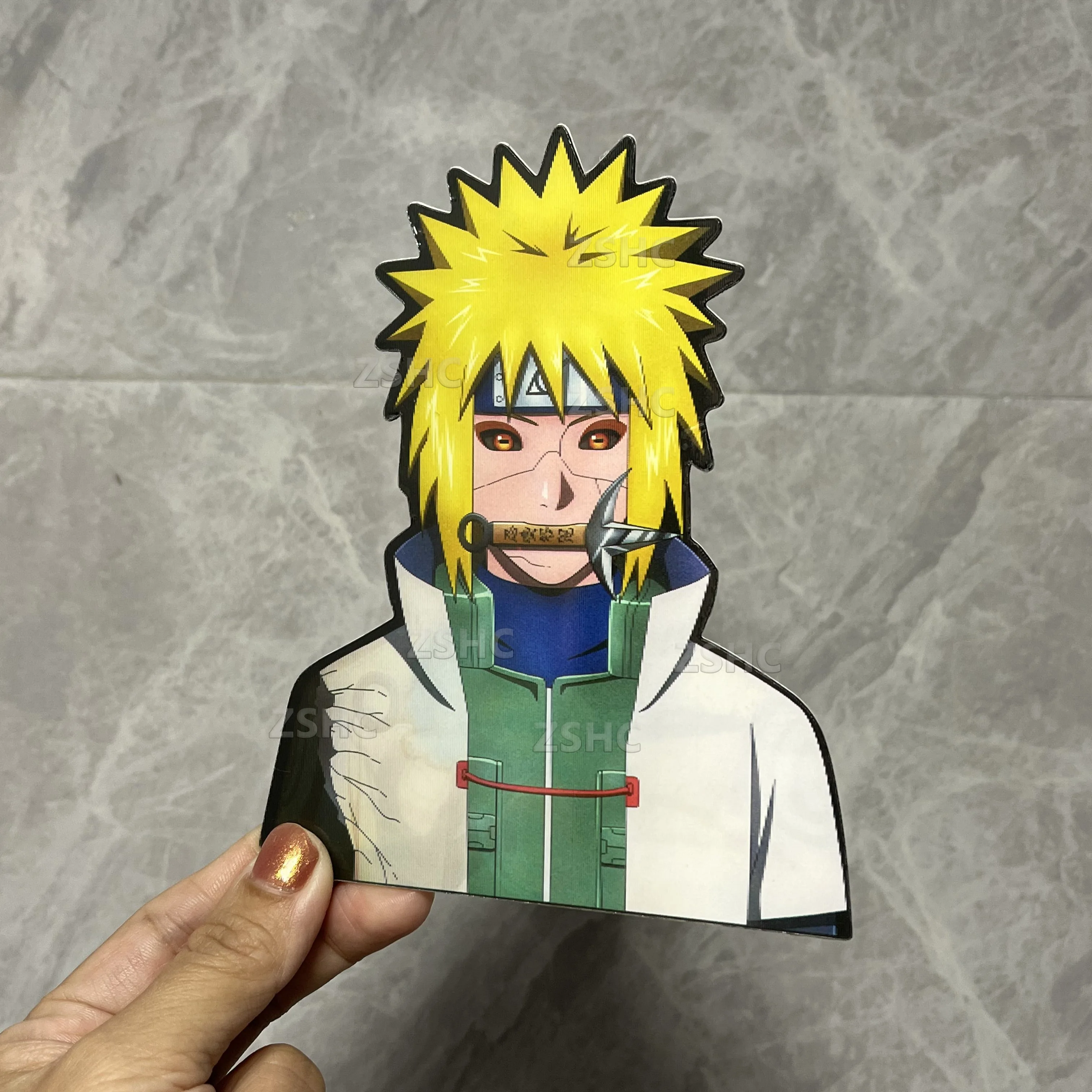 NARUTO Minato Namikaze Motion Sticker Anime Waterproof Decals for Cars,Laptop,Refrigerator,Suitcase,Wall,Skateboard,Etc Toy Gift