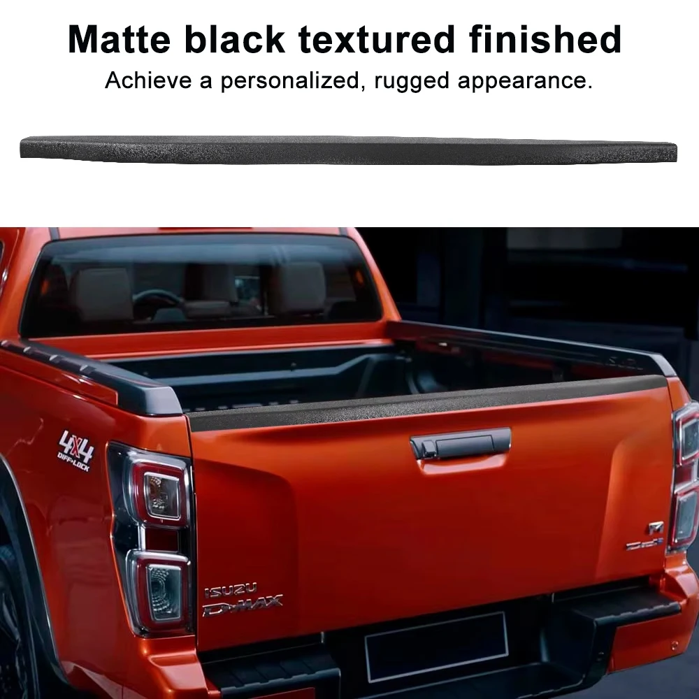 Capa protetora para porta traseira, preto fosco, guarnição para isouzu dmax 2021 2022 2023 2024, modelos de cabine dupla 4x4, acessórios para carro
