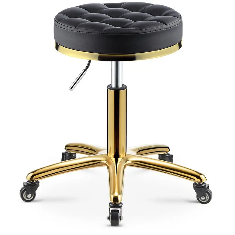 Hairdressing Stool Vintage Barbershop Barber Chair Salon Furniture Beauty Stools Professional Rotating Rolling Work Chairs