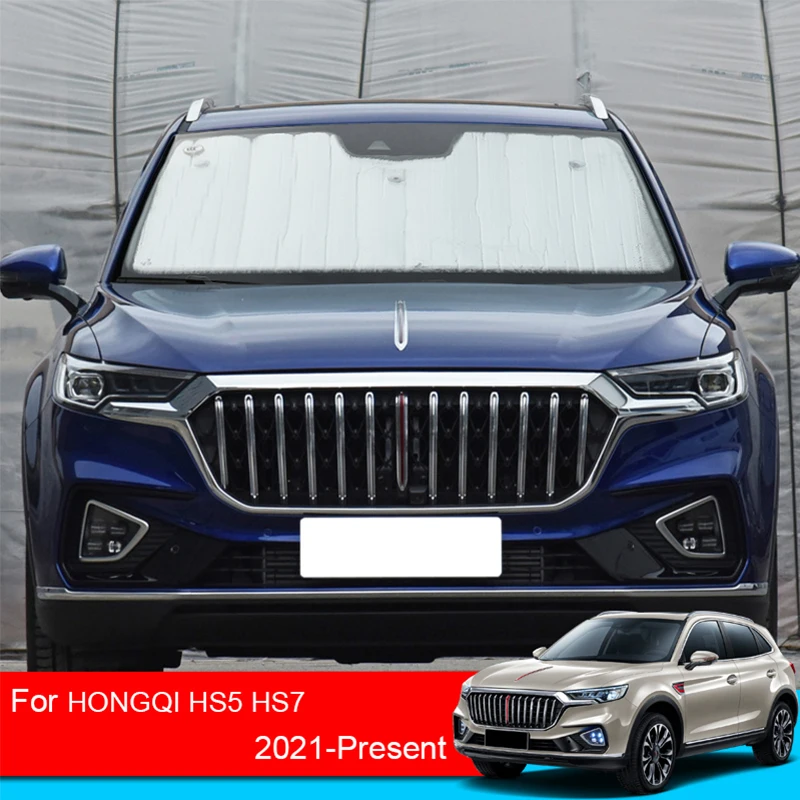 For HONGQI HS5 HS7 2021-2025 Car Sunshades UV Protection Cover Side Window Curtain Sun Shade Visor Mat Windshield Auto Accessory