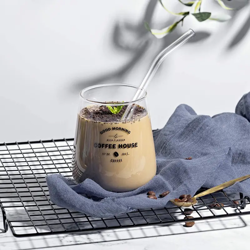 4/8Pcs Reusable Glass Straws Clear Glass Drinking Straws 8 Inch 8mm Tubes Juice Smoothie Tea Straws Glasses Straw Set for Drinks - Image 6