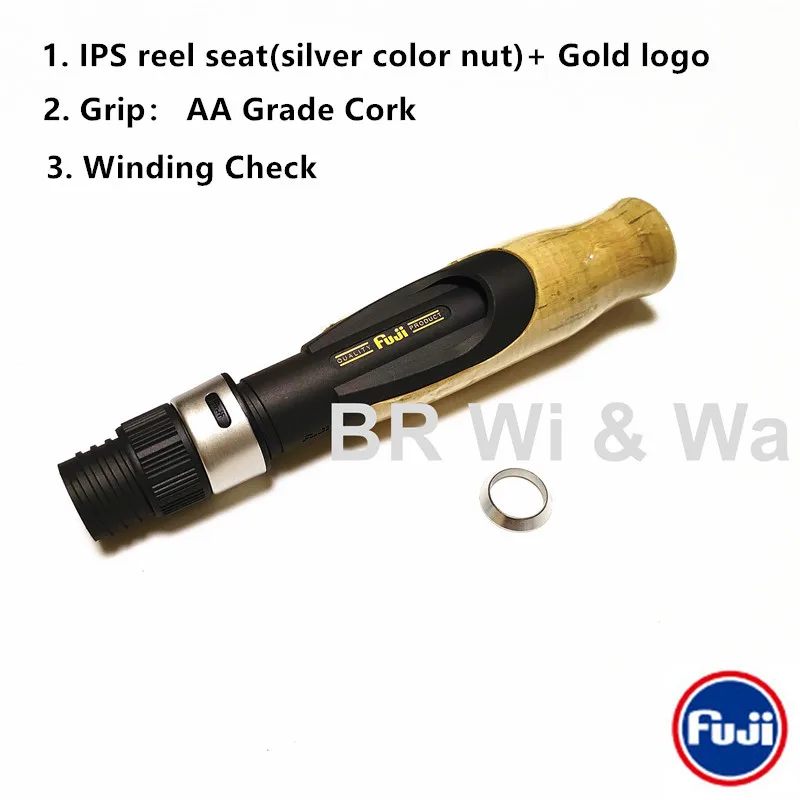 

FUJI-Reel Seat Kit with AA Cork Grips, Fishing Rod Building Repair, DIY Components and Part, BR Wi & Wa