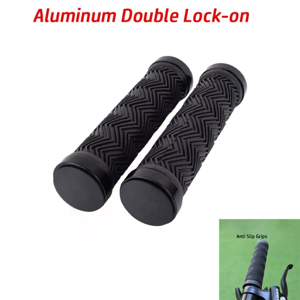 Anti Slip Bike Handlebar Grips Rubber Black Bike Handlebar Hand Grips Water Ripples Bicycle accessories Mountain Bike Grips