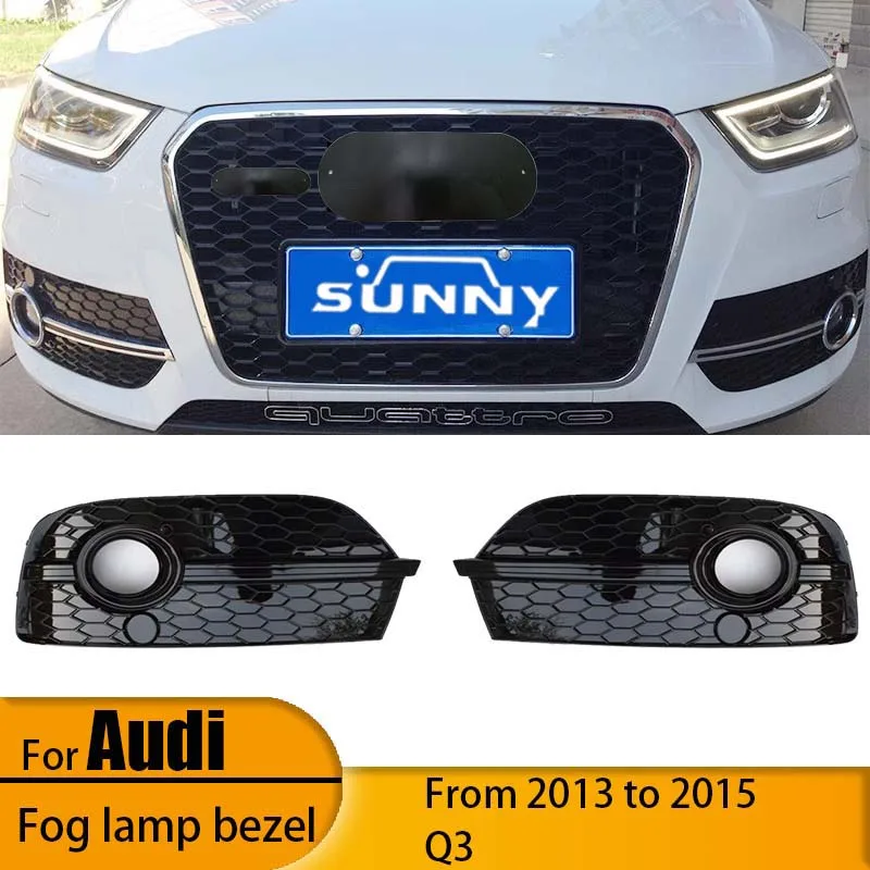 

For Audi Q3 2013-2015 Modified Fog Light Bezel SQ3 Honeycomb Front Bar Grille Replacement Lower Mesh