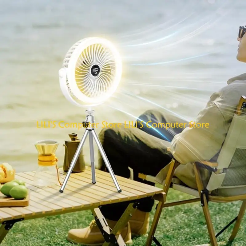 

Вентилятор для кемпинга A52B с аккумулятором и встроенной литиевой батареей емкостью 1200 мАч, сильным воздухом, бесшумной