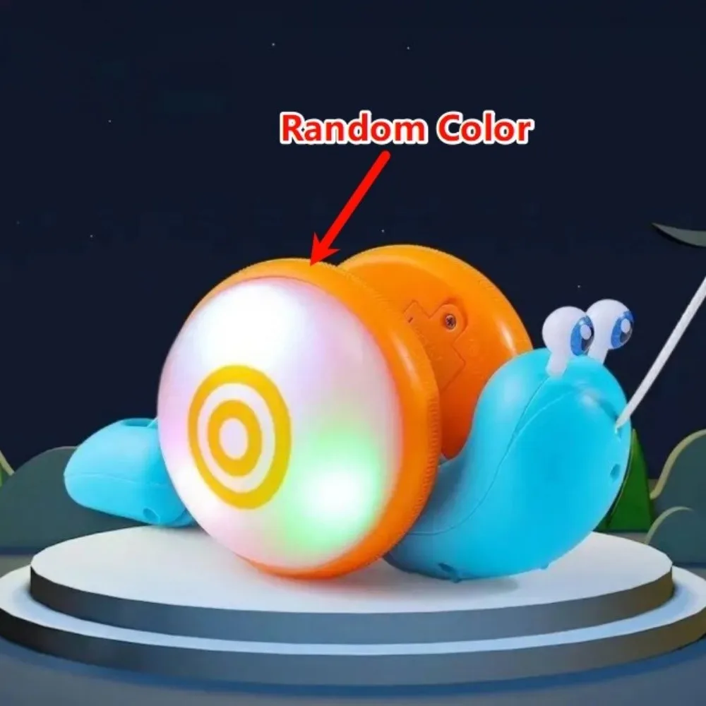 Baby Walker Pull String Snail Car Learning To Walk Cartoon Pet Drag Rope Snail with Music Interactive Pull-Along Snail