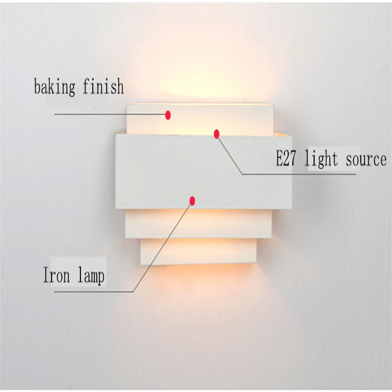 Morden Brief Design Wall Lamps Multilayer Wall Lighting LED E27 220V Wall light For Bedroom Home Lighting Fixture Sconce