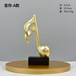 3 Piece Set of Music Note Decorations, Gifts, Music Statues, Modern Statues, Sculptures, Table Centerpieces, Crafts, Golden ใ