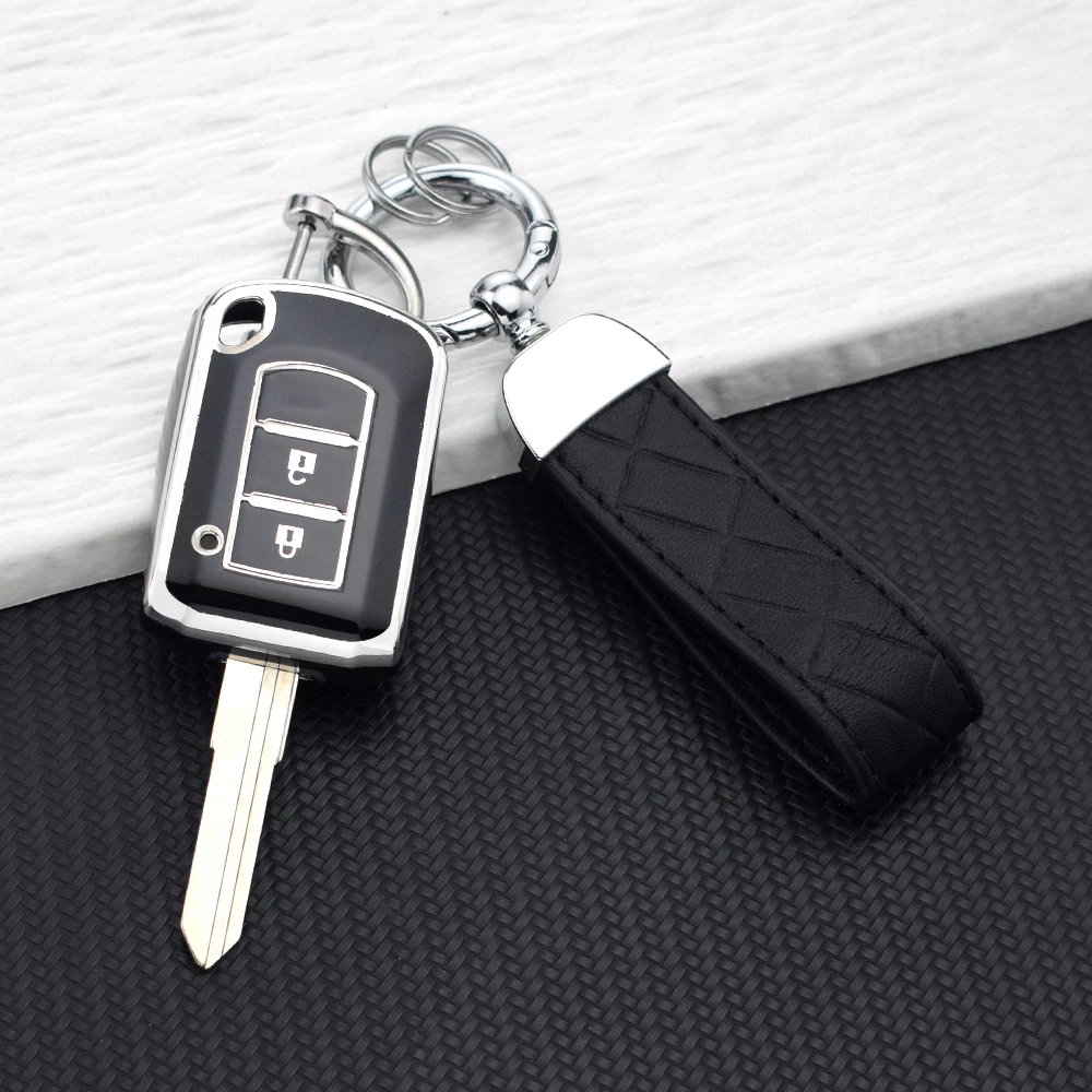2 Buttons TPU Car Key Shell Fob Case for Mitsubishi Eclipse Outlander Mirage Lancer 2016 - 2021 Auto Accessories