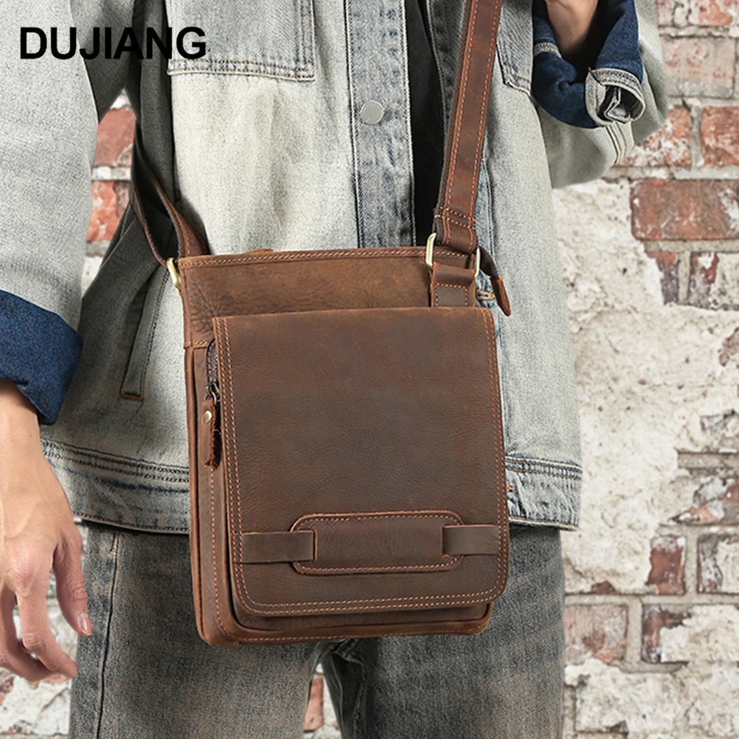 

Ретро-сумка через плечо из натуральной коровьей кожи с откидной крышкой, большая вместимость, из натуральной кожи, противоугонная сумка-кроссбоди.