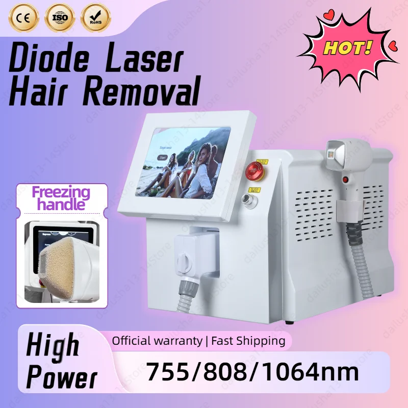 Professional 3 Wavelength High Power Alexandrite 808nm 755nm 1064Nm Diode Laser Hair Removal Machine For Salon