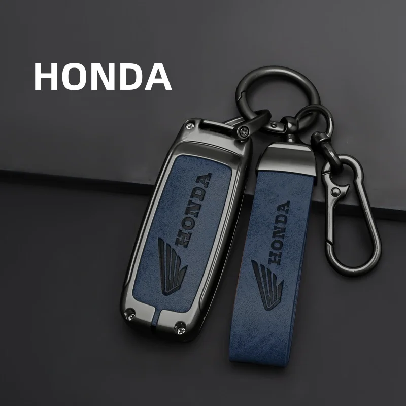 

Zinc Alloy Genuine Leather Car Key Bag Forza Car Key Case Cover for Honda Forza 350 PCX160 Click160 Lead125 Alloy Leather