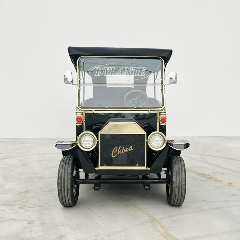 2026 Design Street Legal Retro Sightseeing Car Antique Nostalgic Classic Car Classic Convertible Wedding 5000w Sightseeing Cart